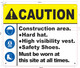 CAUTION: CONSTRUCTION AREA  CONSTRUCTION PPE