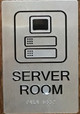 Server Room  -Braille  with Raised Tactile Graphics and Letters