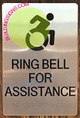 Ring Bell for Assistance  -Braille  with Raised Tactile Graphics and Letters