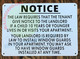 Signage Window Guard Notice - NYC HPD