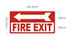 FIRE EXIT with Left Arrow