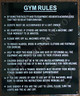 Sign Gym Rules