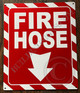 FIRE Hose Arrow Down Signage