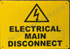 Electrical Main Disconnect Signage