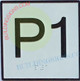 SIGNAGE Elevator Floor Number P1 SIGNAGE- Elevator JAMB Plate Floor P1