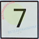 SIGN ELEVATOR FLOOR NUMBER 7 SIGN- ELEVATOR JAMB PLATE FLOOR 7