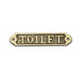 Brass Toilet Sign-Brass Door Sign