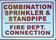COMBINATION SPRINKLER AND STANDPIPE FIRE DEPARTMENT CONNECTION SIGNAGE