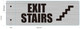 SIGN EXIT Stairs Sign-Two-Sided/Double Sided Projecting, Corridor and Hallway