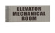 Elevator Mechanical Room Sign-Two-Sided/Double Sided Projecting, Corridor and Hallway SIGNAGE