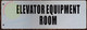 Elevator Equipment Room Sign -Two-Sided/Double Sided Projecting, Corridor and Hallway Sign