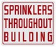 SIGNAGE Sprinkler Through Building