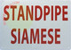 Standpipe Siamese Sign