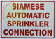 Siamese Automatic Sprinkler Connection Sign