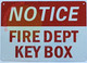NOTICE: FIRE DEPARTMENT KEY BOX SIGN