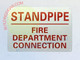 SIGN STANDPIPE FIRE DEPARTMENT CONNECTION