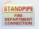 STANDPIPE FIRE DEPARTMENT CONNECTION SIGNAGE