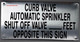 Curb Valve Automatic Sprinkler Shut of Valve FEET Opposite This Sign (Silver Reflective,Aluminium)