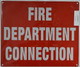 FIRE DEPARTMENT CONNECTION SIGNAGE