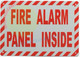 Sign  FIRE ALARM CONTROL PANEL INSIDE