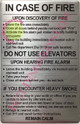 SIGNAGE  Door fire Notice /Hotel fire Door , School fire Door