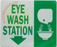 Sign EYE WASH STATION  WITH ARROW DOWN