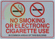 NO SMOKING ELECTRONIC CIGARETTE SIGN