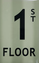 Floor number 1 Sign/ GLOW IN THE DARK "FLOOR NUMBER" Sign