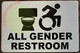ALL GENDER RESTROOM WITH IMAGE SIGN (6X9,SILVER,ALUMINUM)