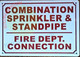 HPD The "Combination Sprinkler Standpipe" sign is a type of safety sign used in buildings with fire protection systems. The sign is used to indicate the location of the combination sprinkler standpipe system, which is a key component of a building's fire protection infrastructure.

A combination sprinkler standpipe system is a type of fire protection system that includes both a fire sprinkler system and a standpipe system. The fire sprinkler system is used to automatically extinguish a fire, while the standpipe system is used to provide a water supply to firefighting personnel in case of a fire. The combination of these two systems provides comprehensive fire protection for a building and its occupants.

The "Combination Sprinkler Standpipe" sign should be placed in a visible location near the system and clearly visible to building occupants and emergency responders. The sign typically displays the words "Combination Sprinkler Standpipe" along with an arrow or symbol pointing in the direction of the system.

In conclusion, the Combination Sprinkler Standpipe sign is an important component of fire safety in buildings with fire protection systems. By indicating the location of the combination sprinkler standpipe system, the sign helps to ensure that building occupants and emergency responders are aware of the system and can quickly locate it in case of an emergency. This improves the safety of building occupants and helps to ensure that firefighting personnel can effectively respond to a fire.