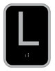 Elevator floor number L sign- Elevator Jamb Plate L ( 3x4, cast Iron, Black, Double sided tape) -ref17222