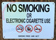 NO SMOKING OR ELECTRONIC CIGARETTE USE SIGNAGE