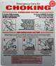 EMERGENCY CARE FOR CHOKING Signage