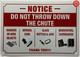 BUILDINGS.COM NOTICE - DO NOT THROW DOWN THE CHUTE  Rules