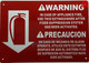 WARNING IN CASE OF APPLIANCE FIRE USE THIS EXTIMGUISHER Signage WITH ARROW DOWN Signage