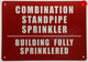 COMBINATION STANDPIPE SPRINKLER BUILDING FULLY SPRINKLERED