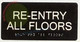 RE-ENTRY ALL FLOORS  Tactile Touch Braille