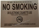 NYC NO SMOKING OR ELECTRONIC CIGARETTES