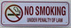 NO Smoking Under Penalty of Law