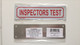 set of two INSPECTOR TEST Signage