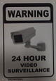 Pack of 4 pcs- WARNING 24 HOUR VIDEO SURVEILLANCE