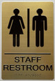 STAFF RESTROOM - TACTILE  WITH BRAILLE, RAISED LETTER AND PICTOGRAM  - The sensation line