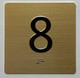 8TH FLOOR Elevator Jamb Plate  With Braille and raised number-Elevator FLOOR 8 number   - The sensation line