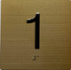 1 ST FLOOR Elevator Jamb Plate sign With Braille and raised number-Elevator FLOOR 1 number sign  - The sensation line