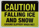 set of TWO  Falling Ice And Snow Ground Slippery When Wet