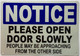 Please open door slowly SIGN