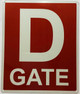 Gate D Sign