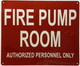 FIRE PUMP ROOM SIGN