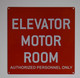 ELEVATOR MOTOR ROOM LOCATED IN THE BASEMENT