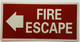Fire Escape  LEFT ARROW
